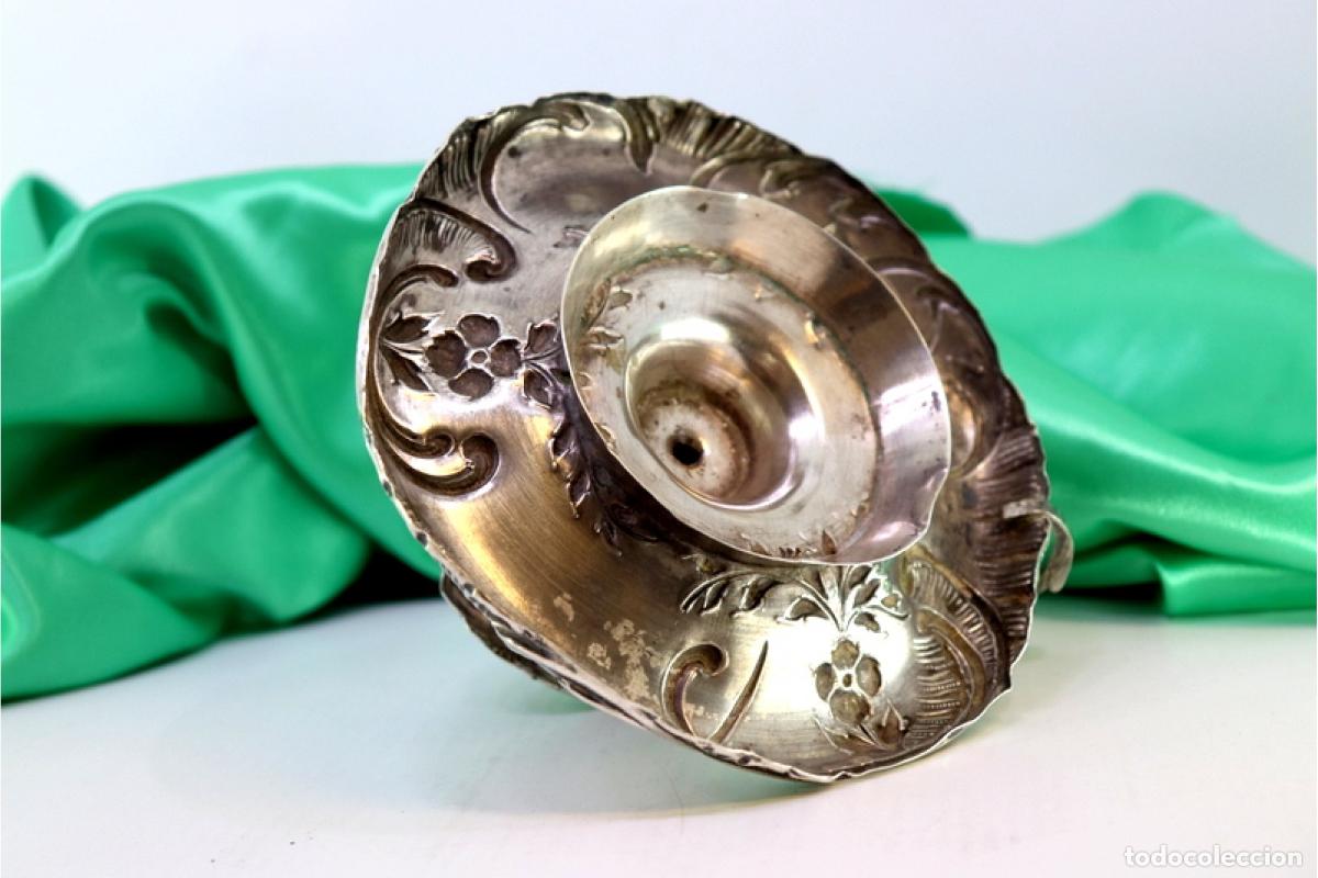 Antig&uuml;edades: Candelabro de mano, en plata - Foto 5