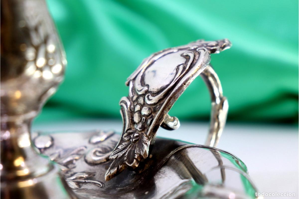 Antig&uuml;edades: Candelabro de mano, en plata - Foto 6