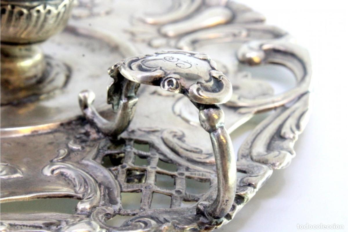 Antig&uuml;edades: Candelabro de mano, en plata - Foto 6