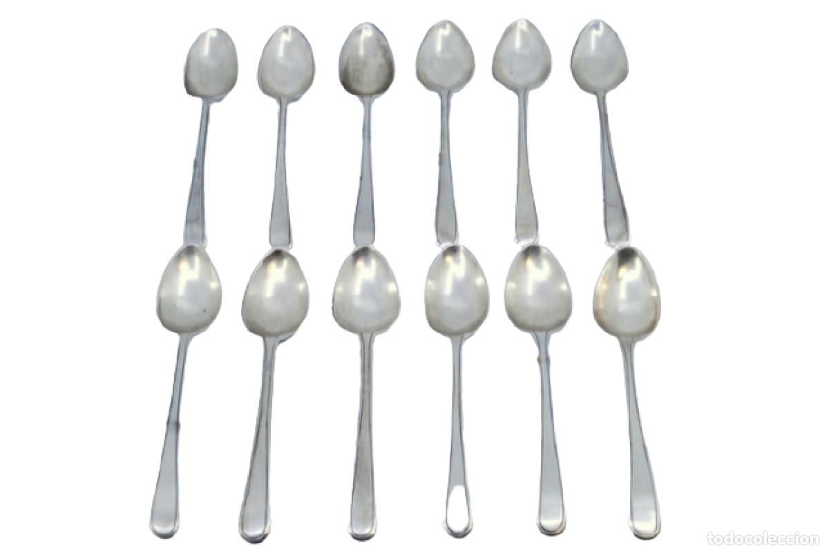 Antig&uuml;edades: Juego de 12 cucharillas de plata - Foto 1