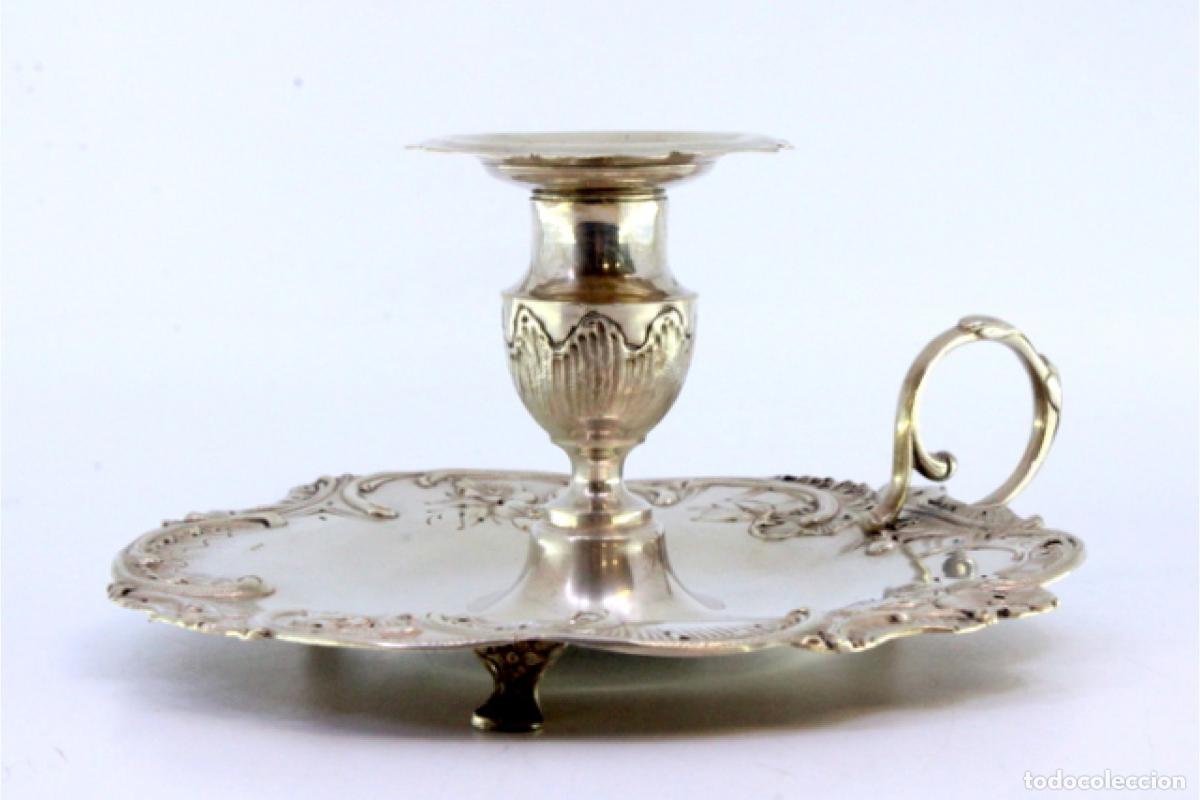 Antig&uuml;edades: Candelabro de mano, en plata - Foto 4