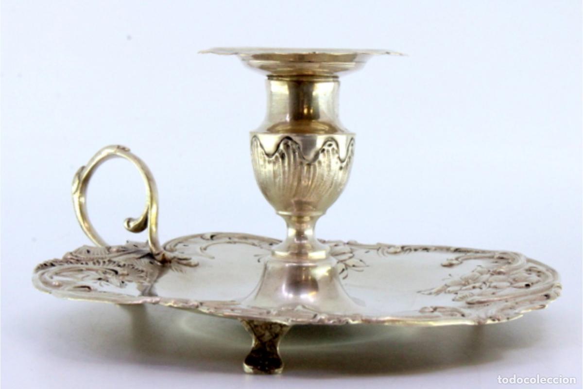 Antig&uuml;edades: Candelabro de mano, en plata - Foto 5