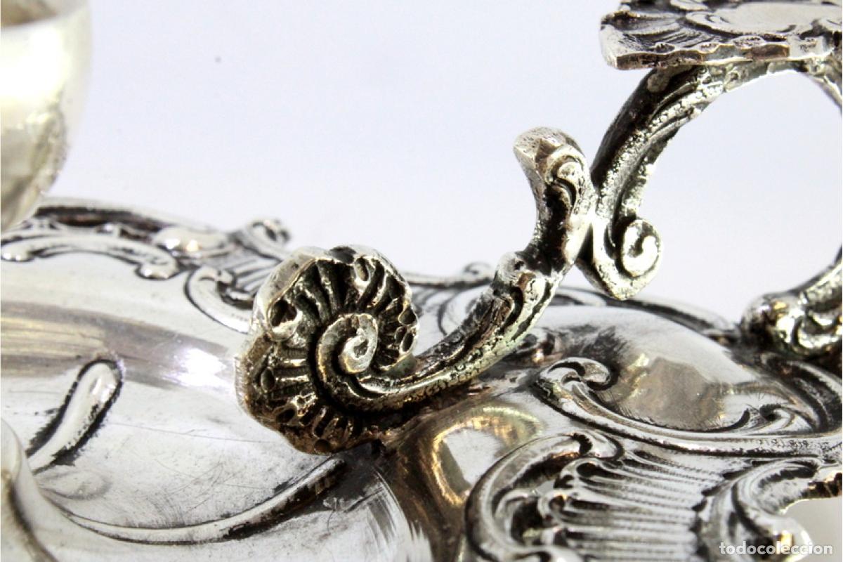 Antig&uuml;edades: Candelabro de mano, en plata - Foto 2