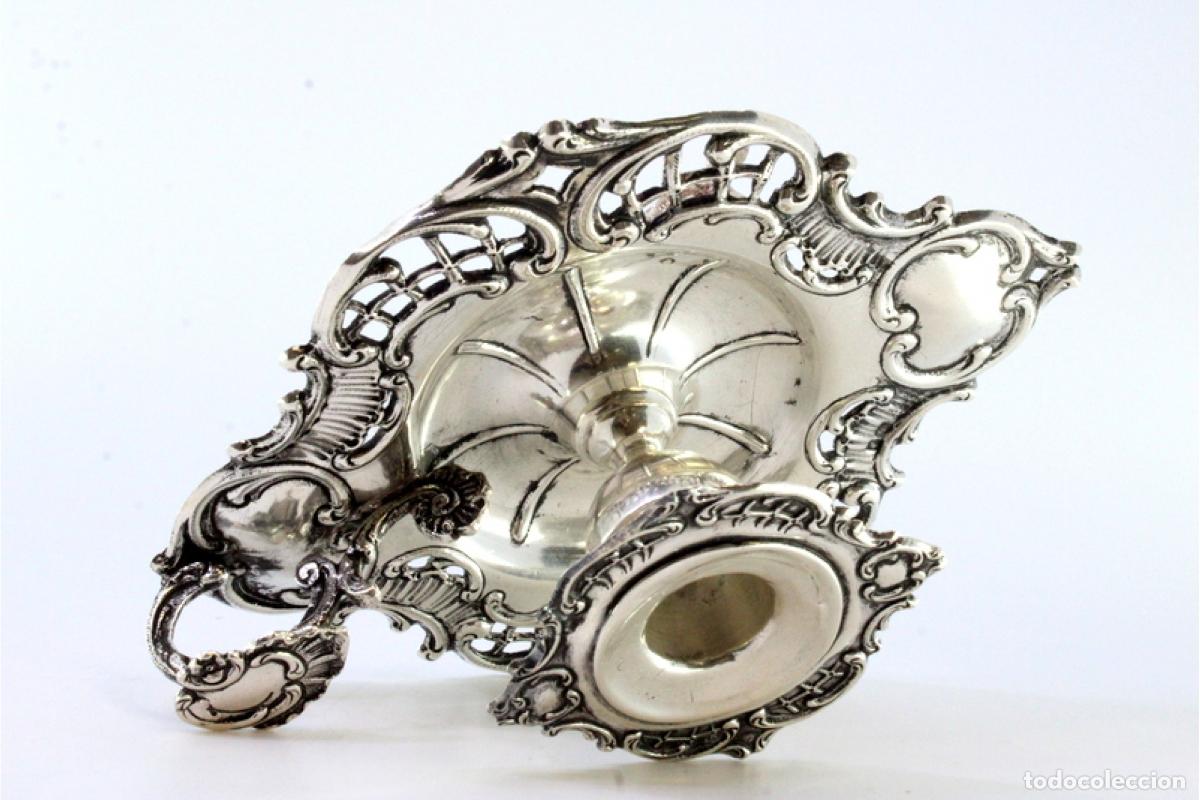 Antig&uuml;edades: Candelabro de mano, en plata - Foto 4