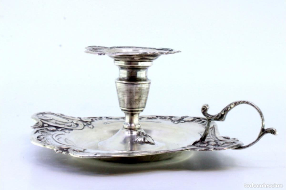 Antig&uuml;edades: Candelabro de mano, en plata - Foto 3