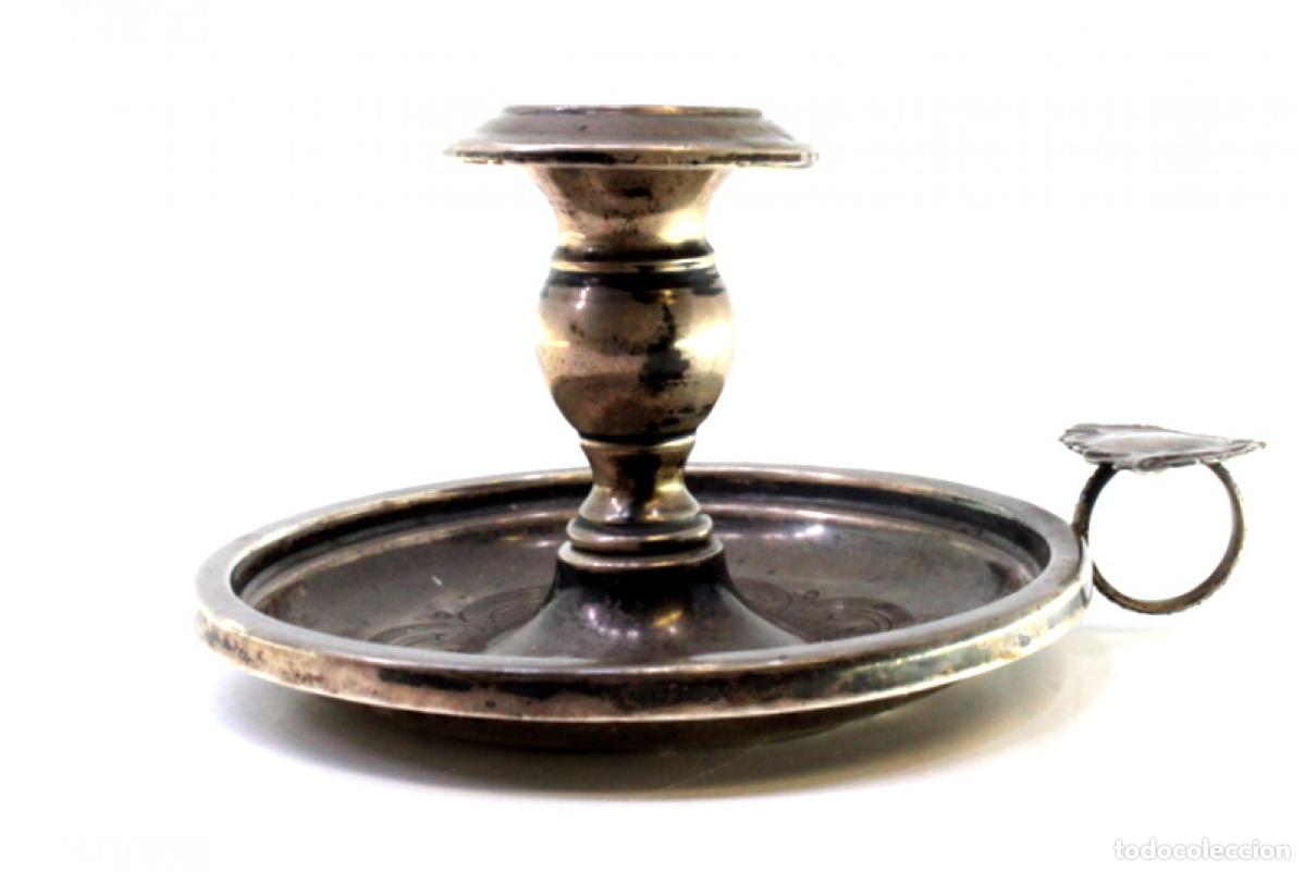 Antig&uuml;edades: Candelabro de mano, en plata - Foto 3