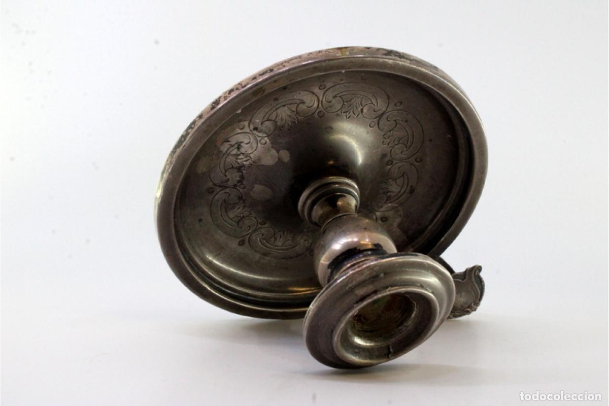 Antig&uuml;edades: Candelabro de mano, en plata - Foto 5