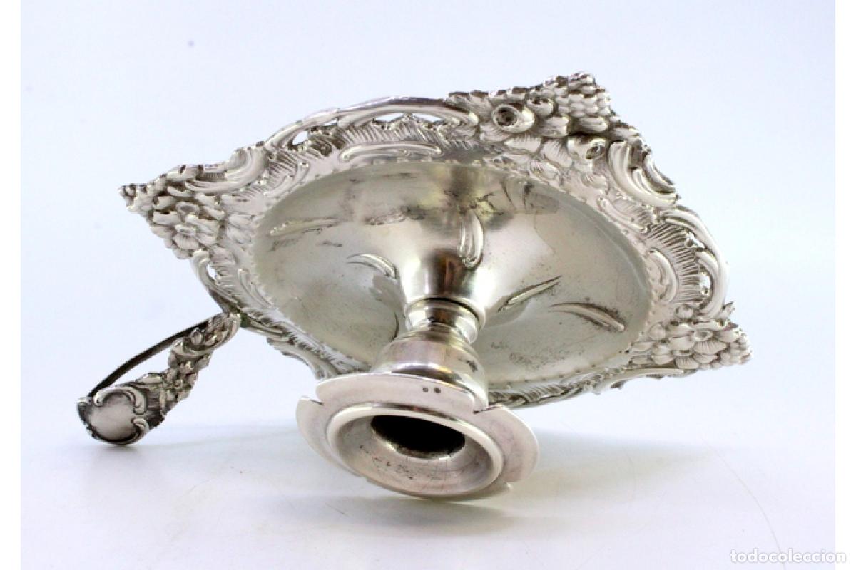 Antig&uuml;edades: Candelabro de mano, en plata - Foto 5