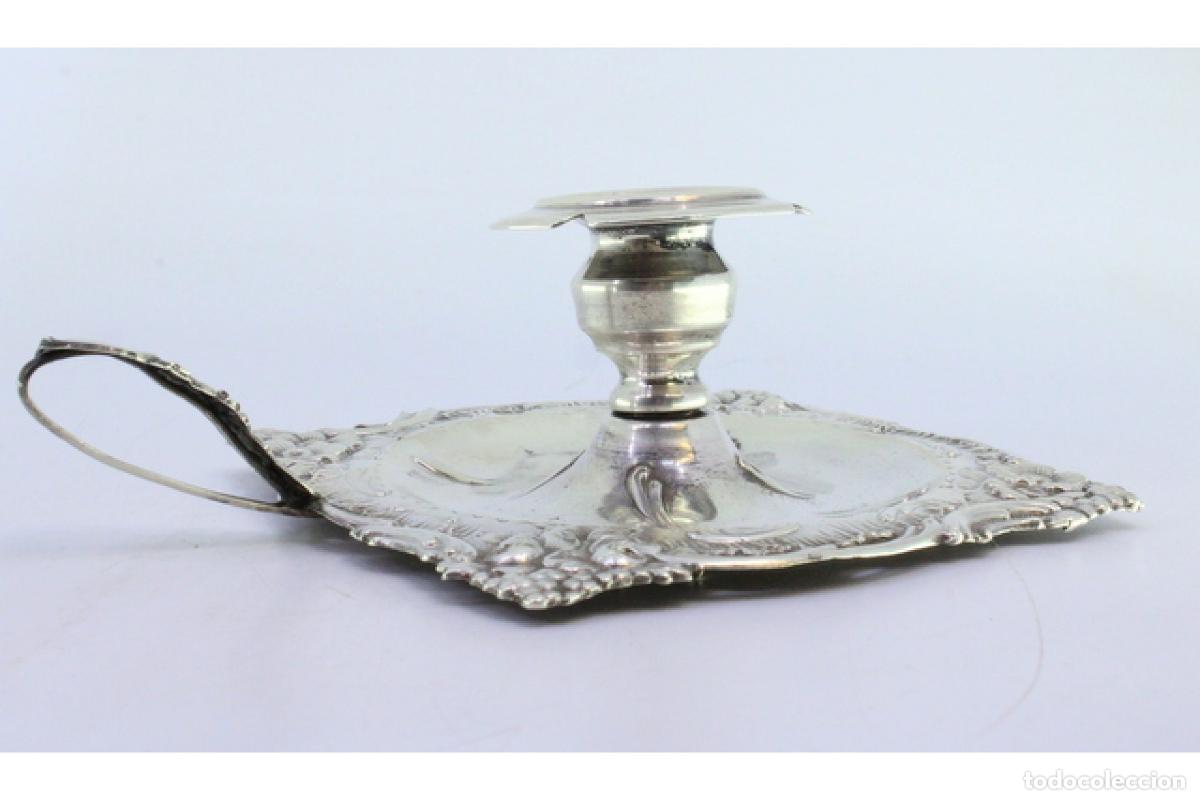 Antig&uuml;edades: Candelabro de mano, en plata - Foto 6