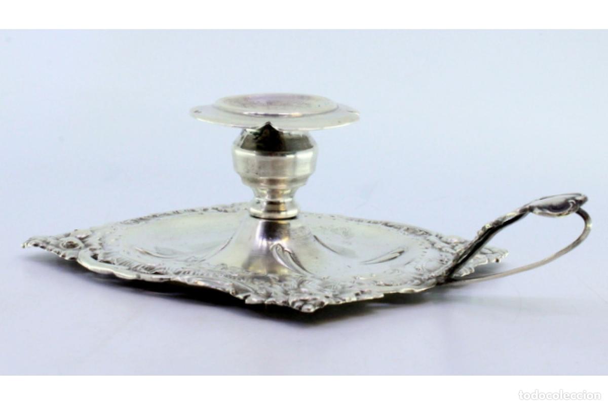 Antig&uuml;edades: Candelabro de mano, en plata - Foto 7