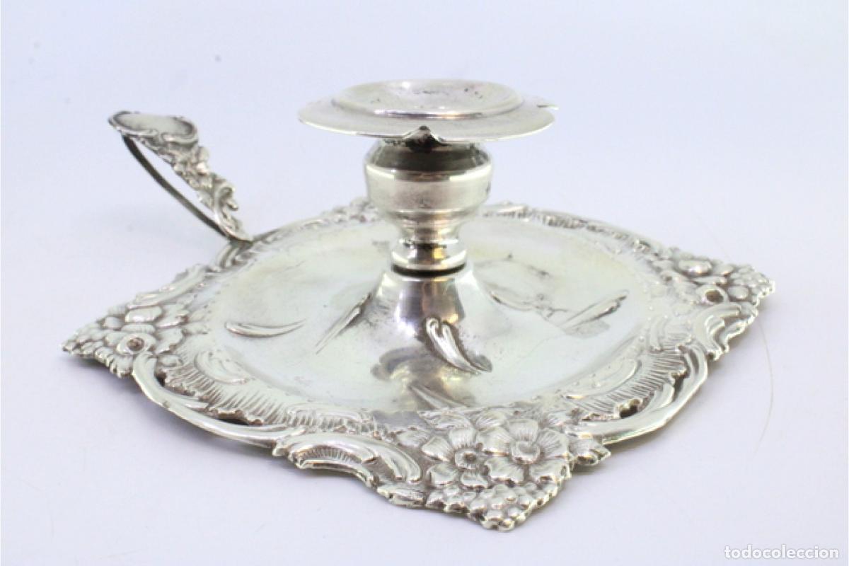 Antig&uuml;edades: Candelabro de mano, en plata - Foto 8