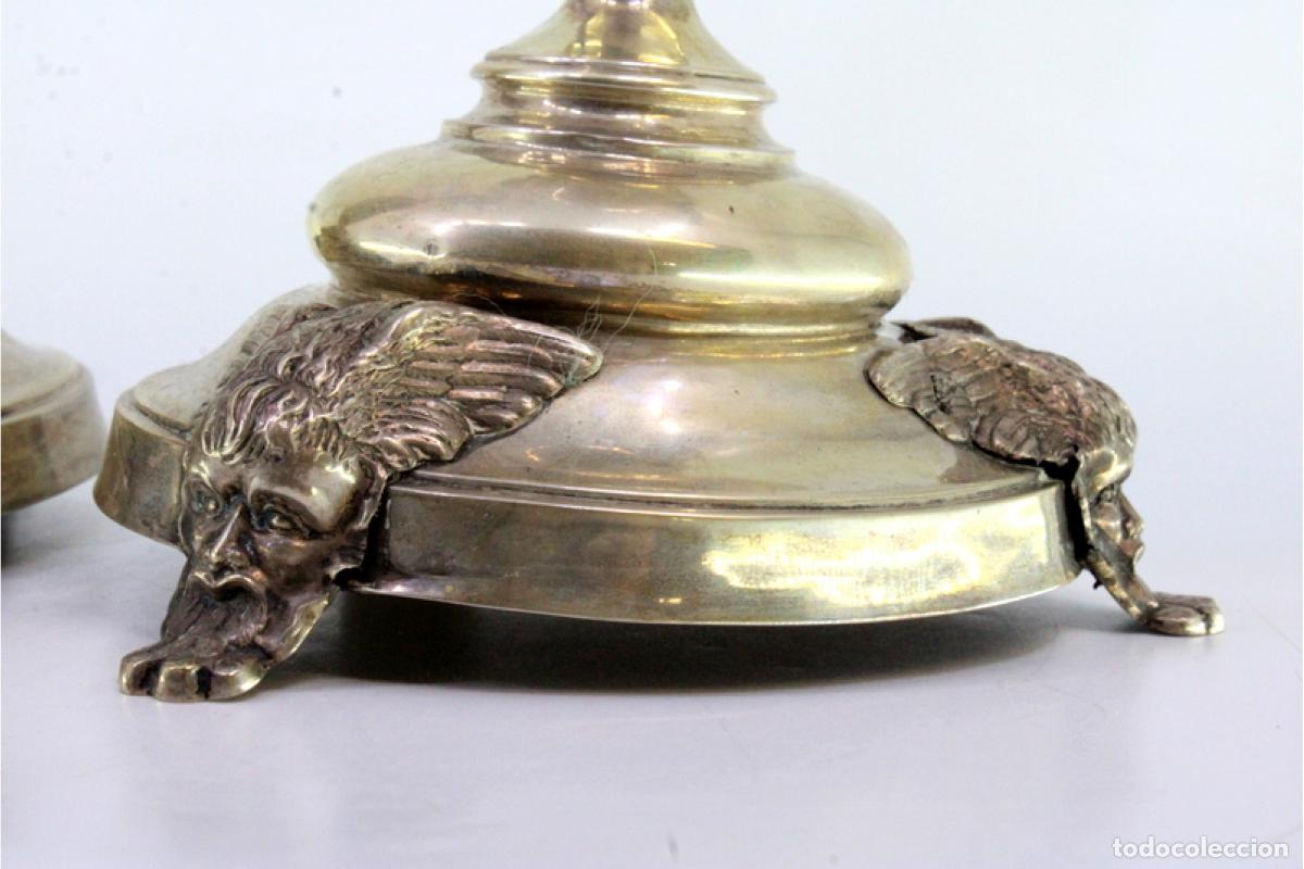 Antig&uuml;edades: 2 jarrones de plata - Gansos y figuras m&iacute;ticas - Foto 6