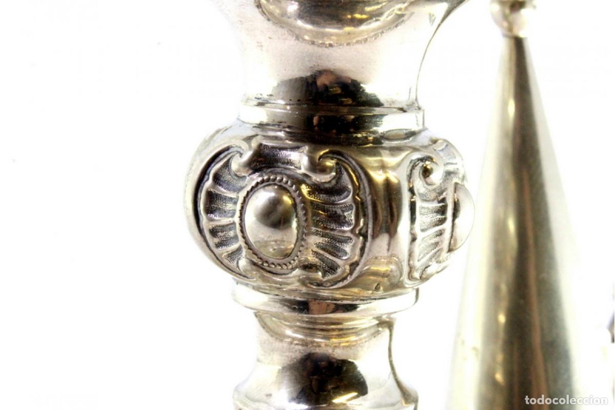 Antig&uuml;edades: Candelabro de mano, en plata - Foto 7