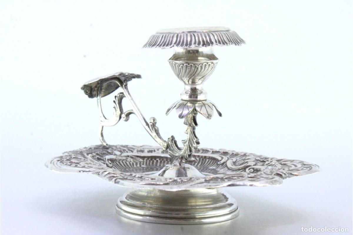 Antig&uuml;edades: Candelabro de mano, en plata - Foto 5