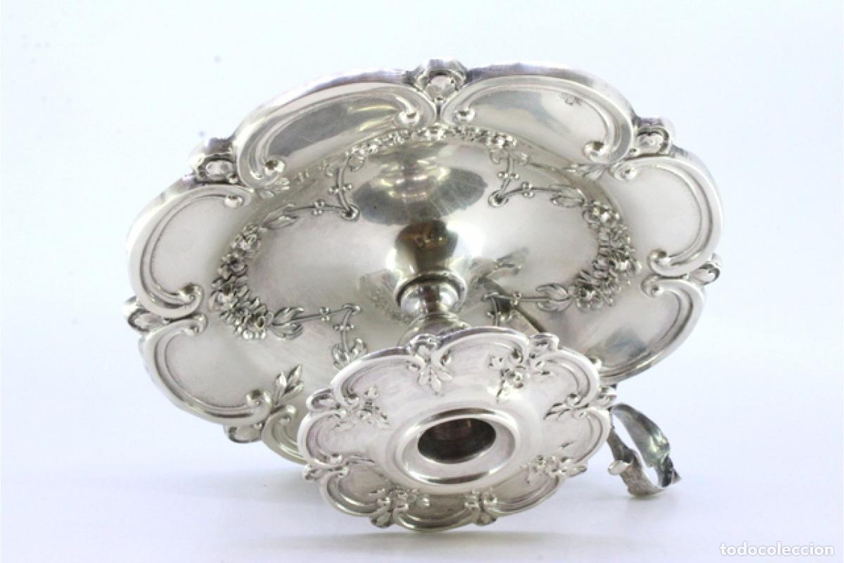 Antig&uuml;edades: Candelabro de mano, en plata - Foto 3