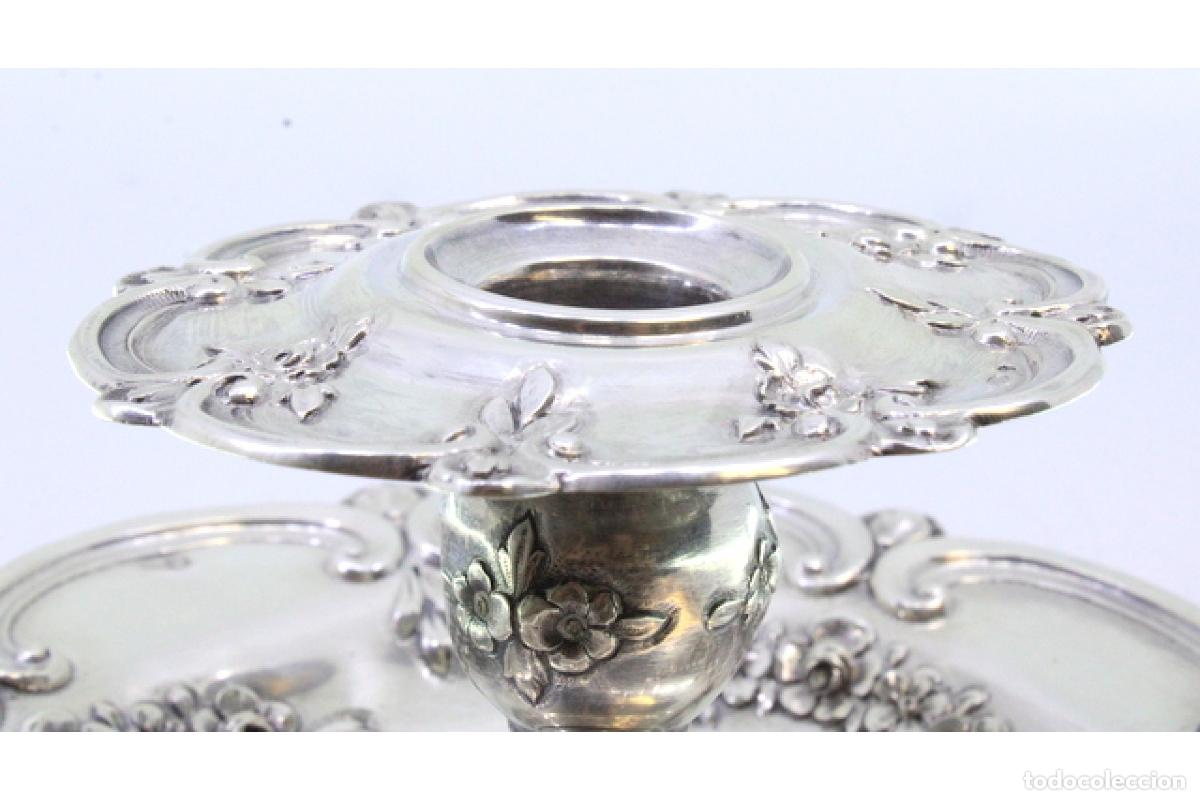 Antig&uuml;edades: Candelabro de mano, en plata - Foto 4
