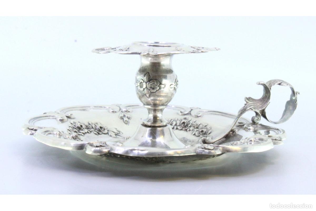 Antig&uuml;edades: Candelabro de mano, en plata - Foto 5