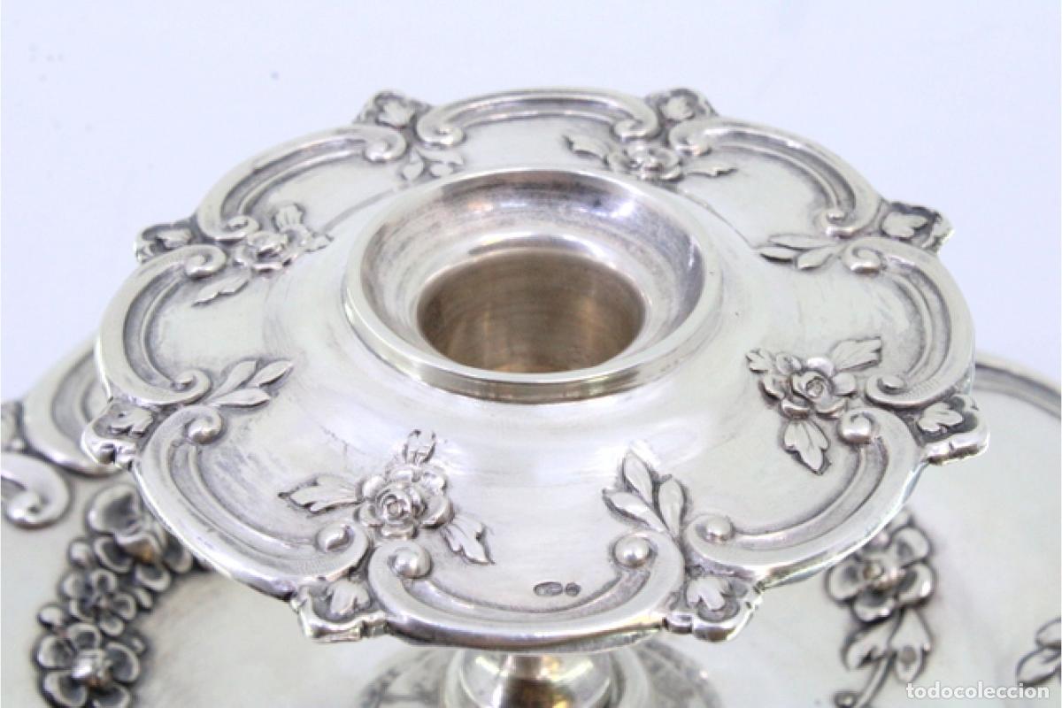 Antig&uuml;edades: Candelabro de mano, en plata - Foto 7