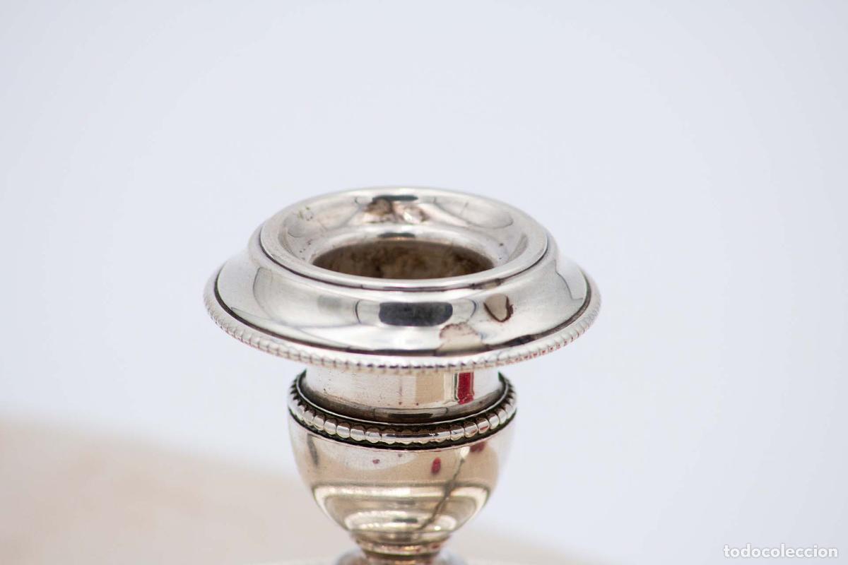 Antig&uuml;edades: Candelabro de mano, en plata - Foto 4
