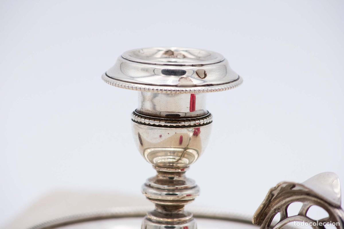 Antig&uuml;edades: Candelabro de mano, en plata - Foto 5