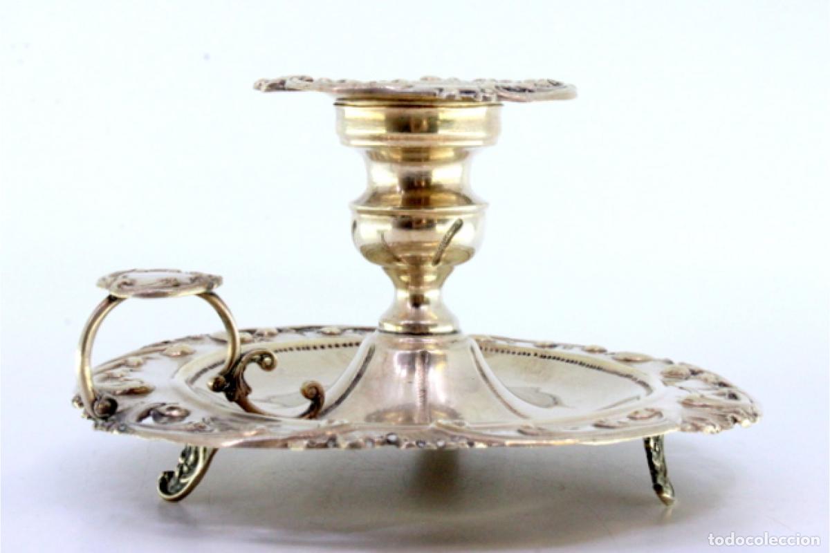 Antig&uuml;edades: Candelabro de mano, en plata - Foto 6