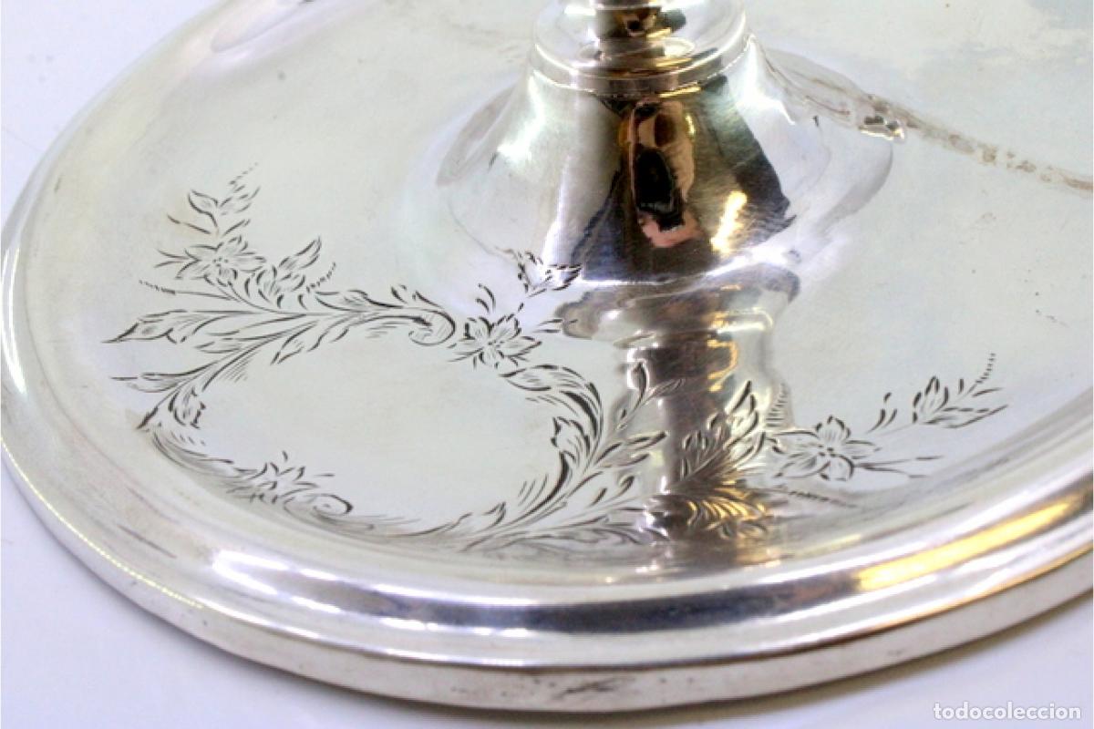 Antig&uuml;edades: Candelabro de mano, en plata - Foto 4