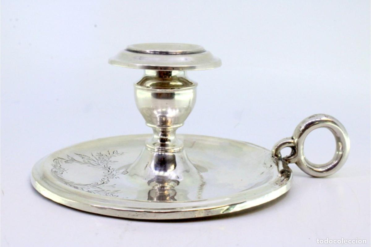 Antig&uuml;edades: Candelabro de mano, en plata - Foto 5