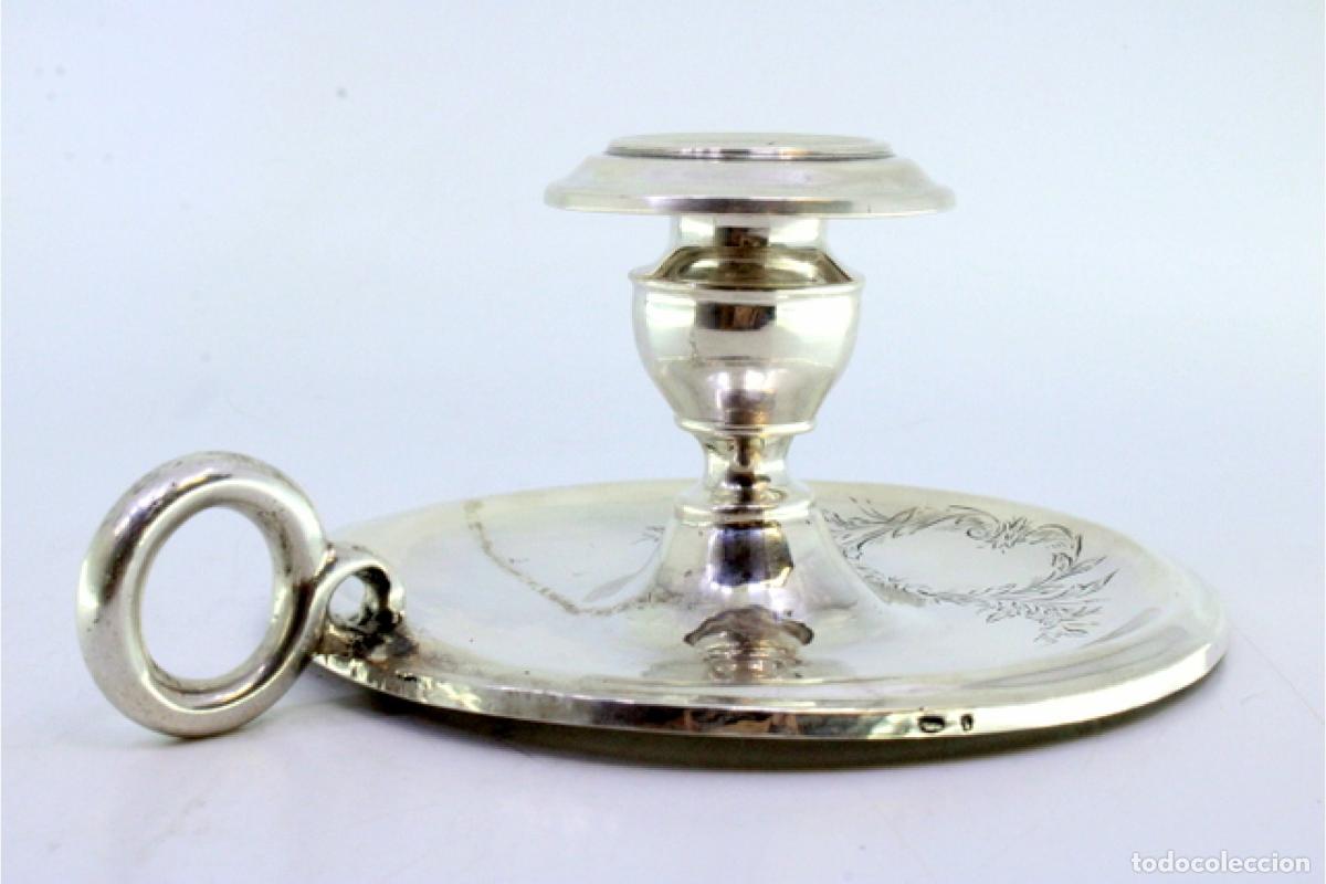 Antig&uuml;edades: Candelabro de mano, en plata - Foto 6