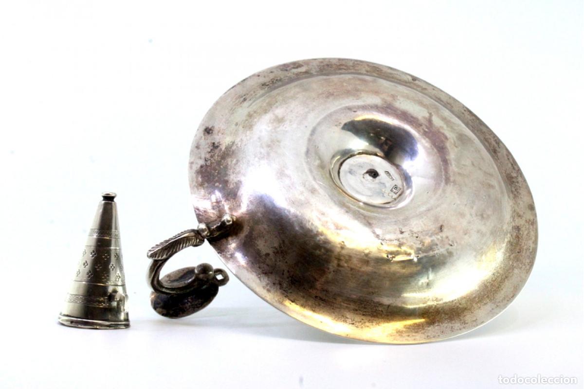 Antig&uuml;edades: Candelabro de mano, en plata - Foto 5