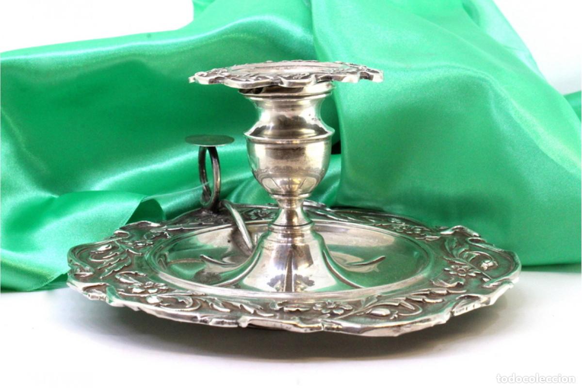 Antig&uuml;edades: Candelabro de mano, en plata - Foto 6