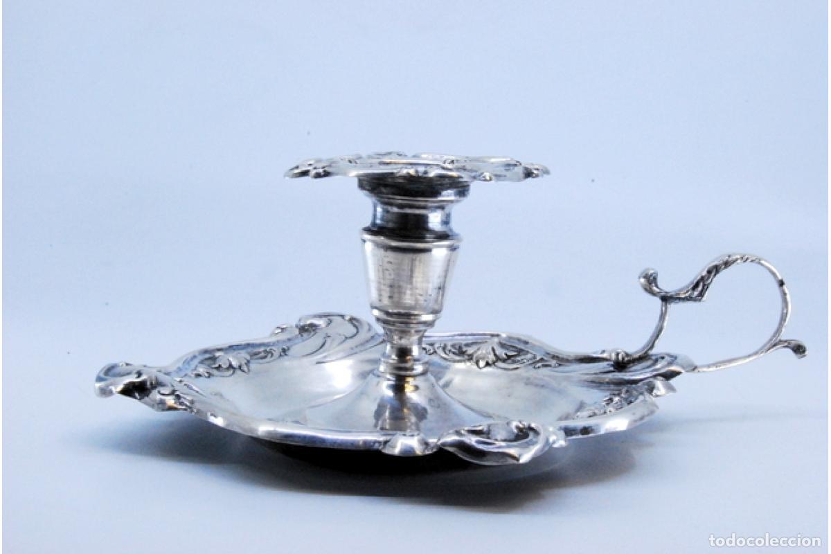 Antig&uuml;edades: Candelabro de mano, en plata - Foto 3