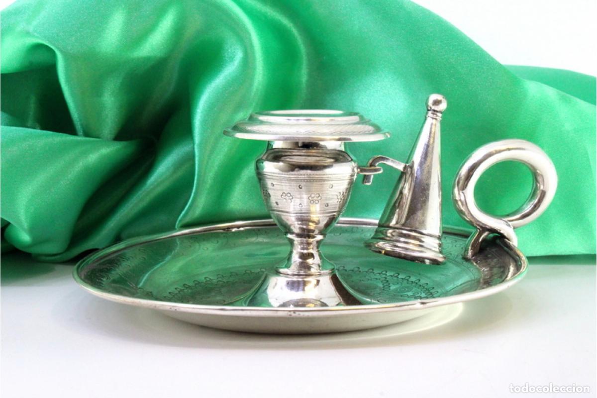 Antig&uuml;edades: Candelabro de mano, en plata - Foto 6