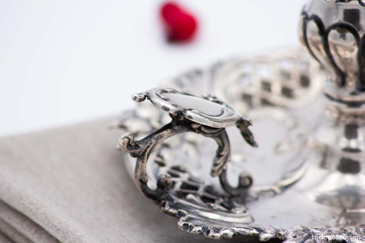 Antig&uuml;edades: Candelabro de mano, en plata - Foto 4