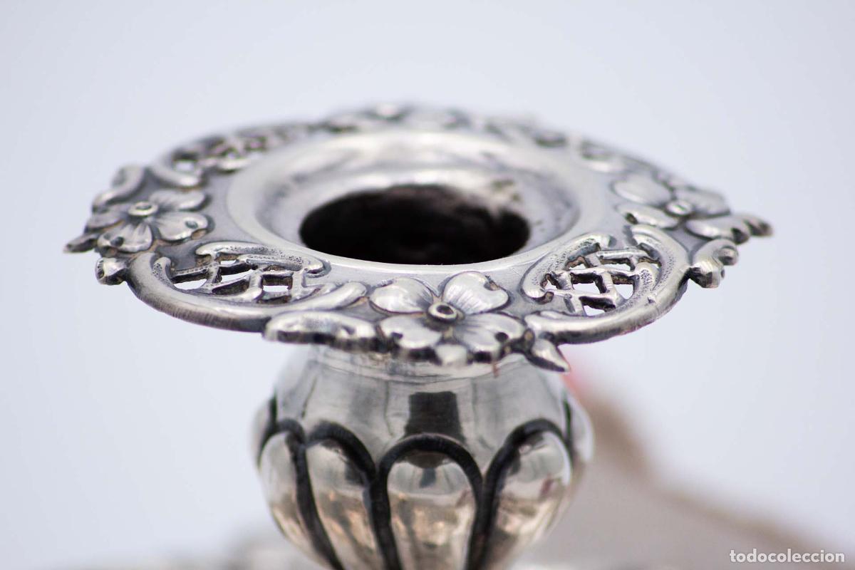Antig&uuml;edades: Candelabro de mano, en plata - Foto 6