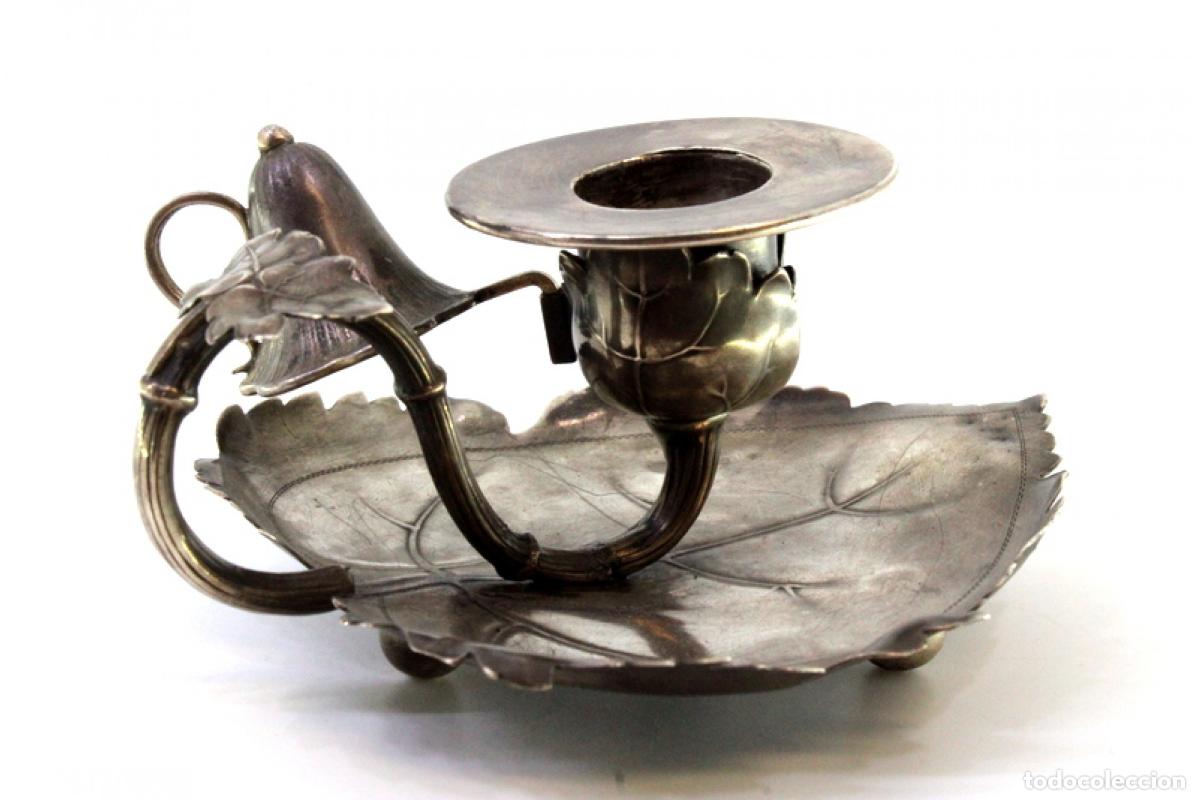 Antig&uuml;edades: Candelabro de mano, en plata - Foto 5