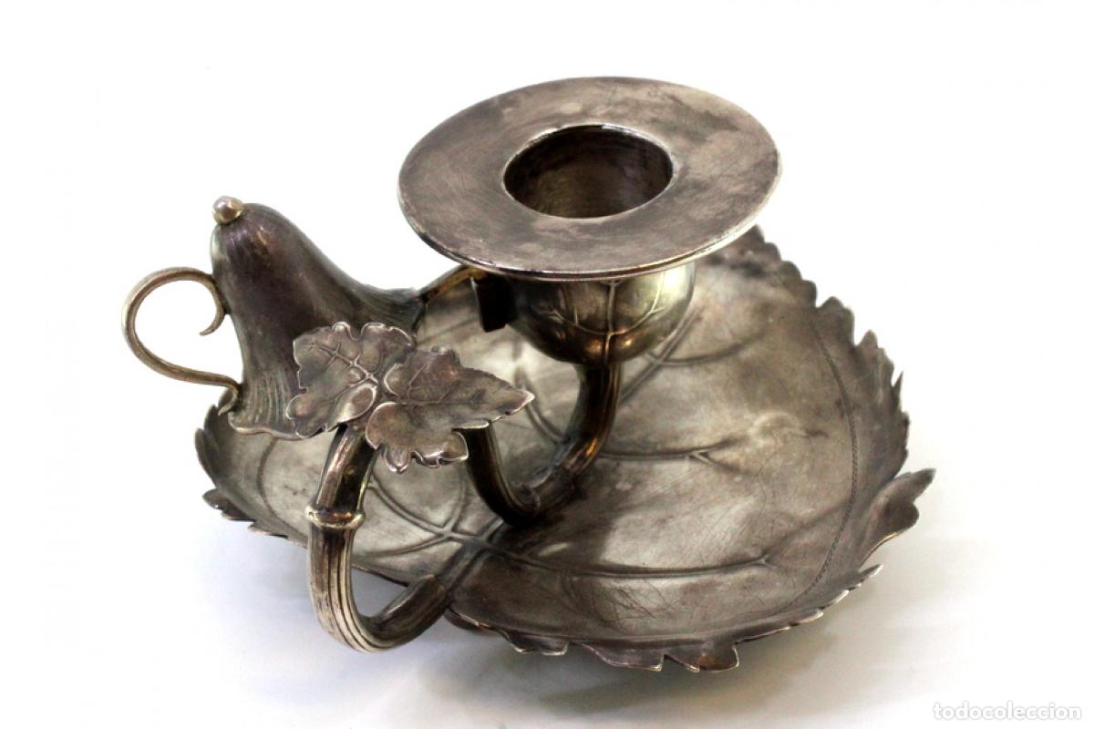 Antig&uuml;edades: Candelabro de mano, en plata - Foto 6