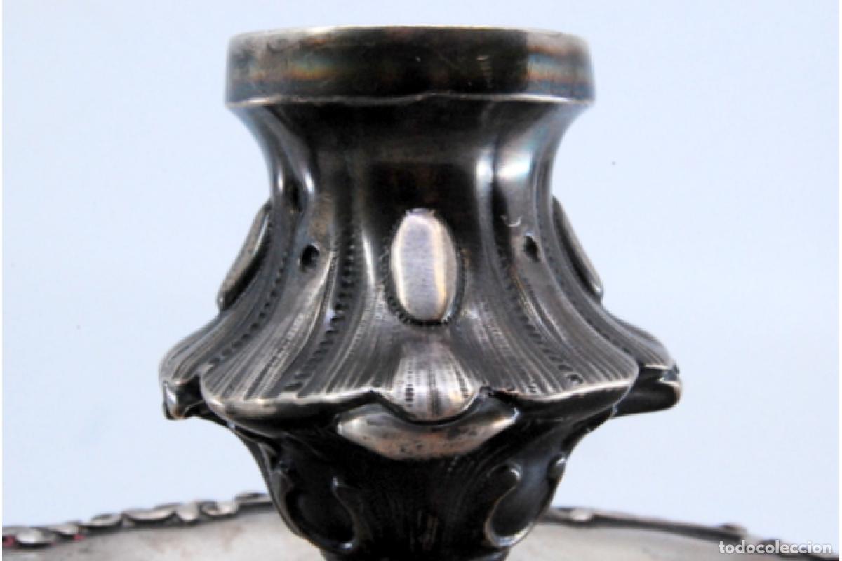 Antig&uuml;edades: Candelabro de mano, en plata - Foto 3