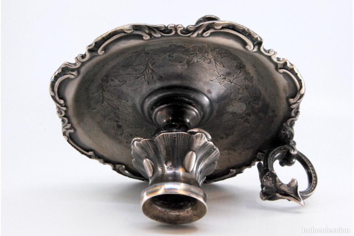 Antig&uuml;edades: Candelabro de mano, en plata - Foto 4