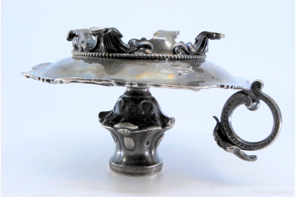 Antig&uuml;edades: Candelabro de mano, en plata - Foto 5