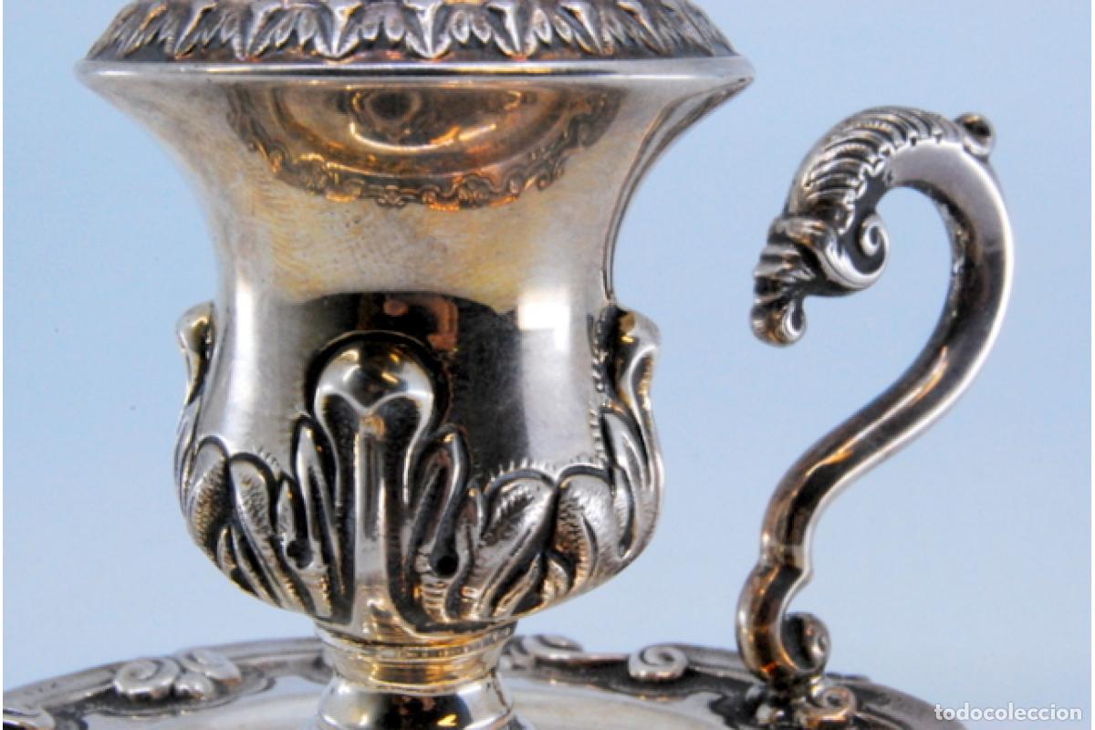 Antig&uuml;edades: Candelabro de mano, en plata - Foto 7