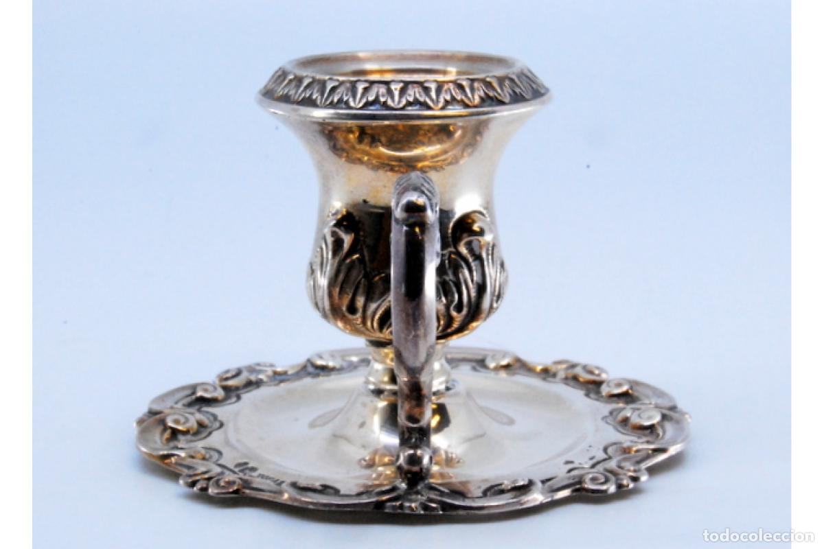 Antig&uuml;edades: Candelabro de mano, en plata - Foto 8