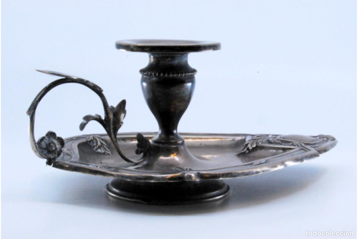 Antig&uuml;edades: Candelabro de mano, en plata - Foto 3
