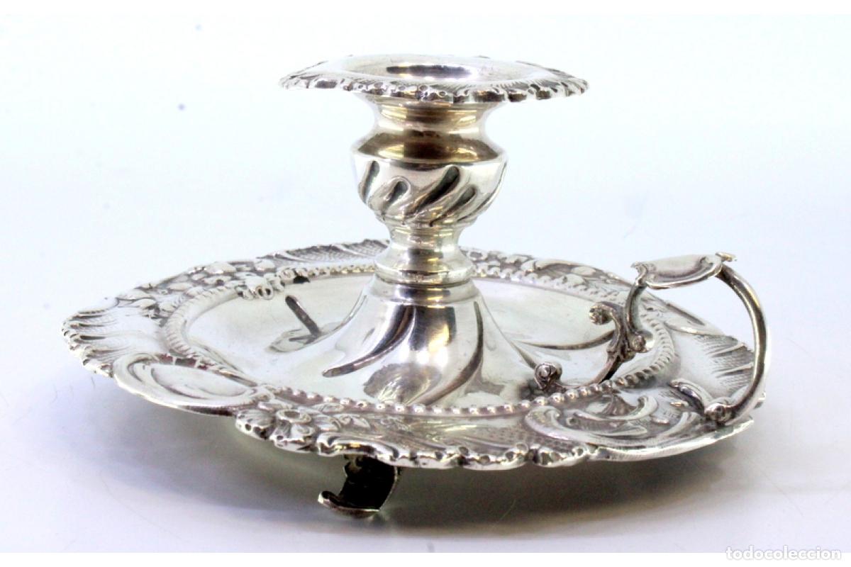 Antig&uuml;edades: Candelabro de mano, en plata - Foto 5