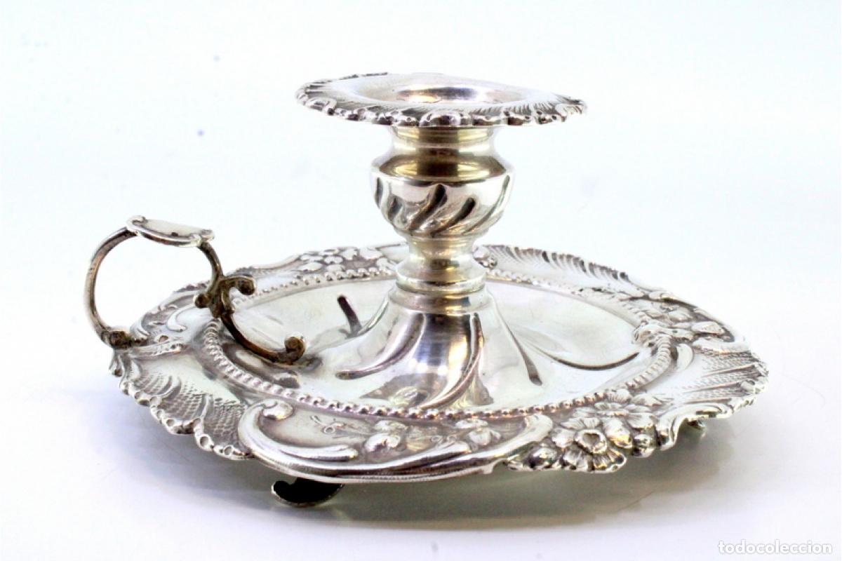 Antig&uuml;edades: Candelabro de mano, en plata - Foto 6
