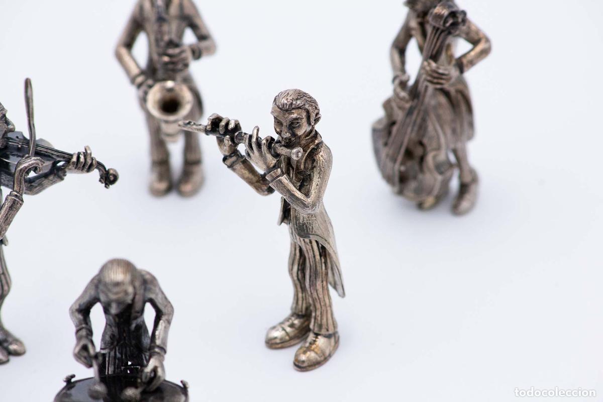 Antig&uuml;edades: Juego de 6 m&uacute;sicos de plata - Foto 3