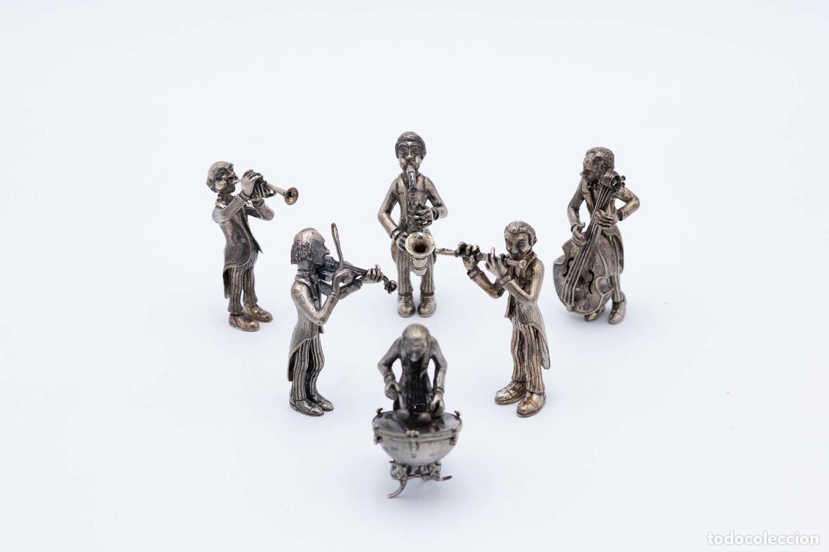 Antig&uuml;edades: Juego de 6 m&uacute;sicos de plata - Foto 1