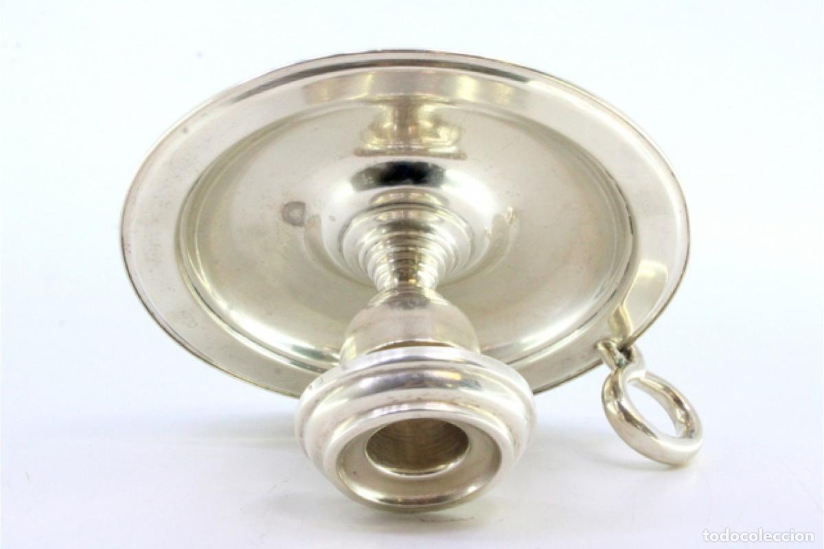 Antig&uuml;edades: Candelabro de mano, en plata - Foto 3