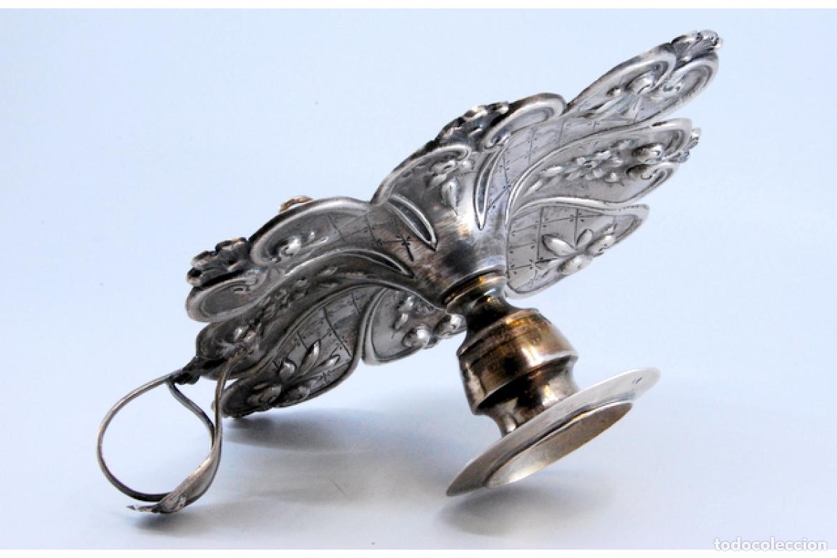 Antig&uuml;edades: Candelabro de mano, en plata - Foto 5