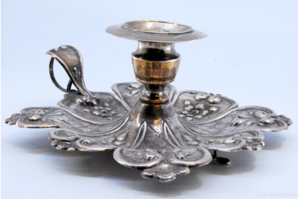 Antig&uuml;edades: Candelabro de mano, en plata - Foto 7
