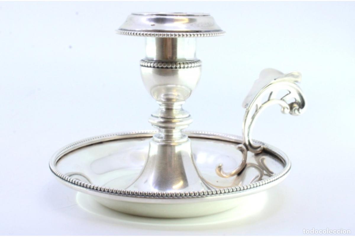 Antig&uuml;edades: Candelabro de mano, en plata - Foto 4